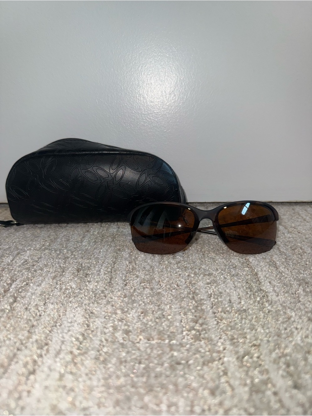 Oakley Women's Brown Lens Black Frame Sunglasses